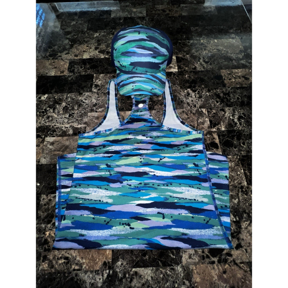 LULULEMON CAP HAT OS AND RACERBACK TANK TOP SIZE 6 PTP 14” Green And Blue Color - Picture 5 of 12